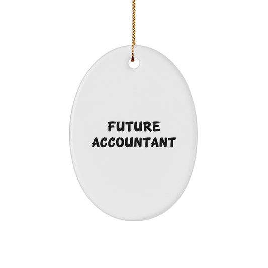 Funny Future Accountant Oval Ornament Gifts from Mom to Daughter, Accountant Christmas Unique Gifts - The Buy Boom