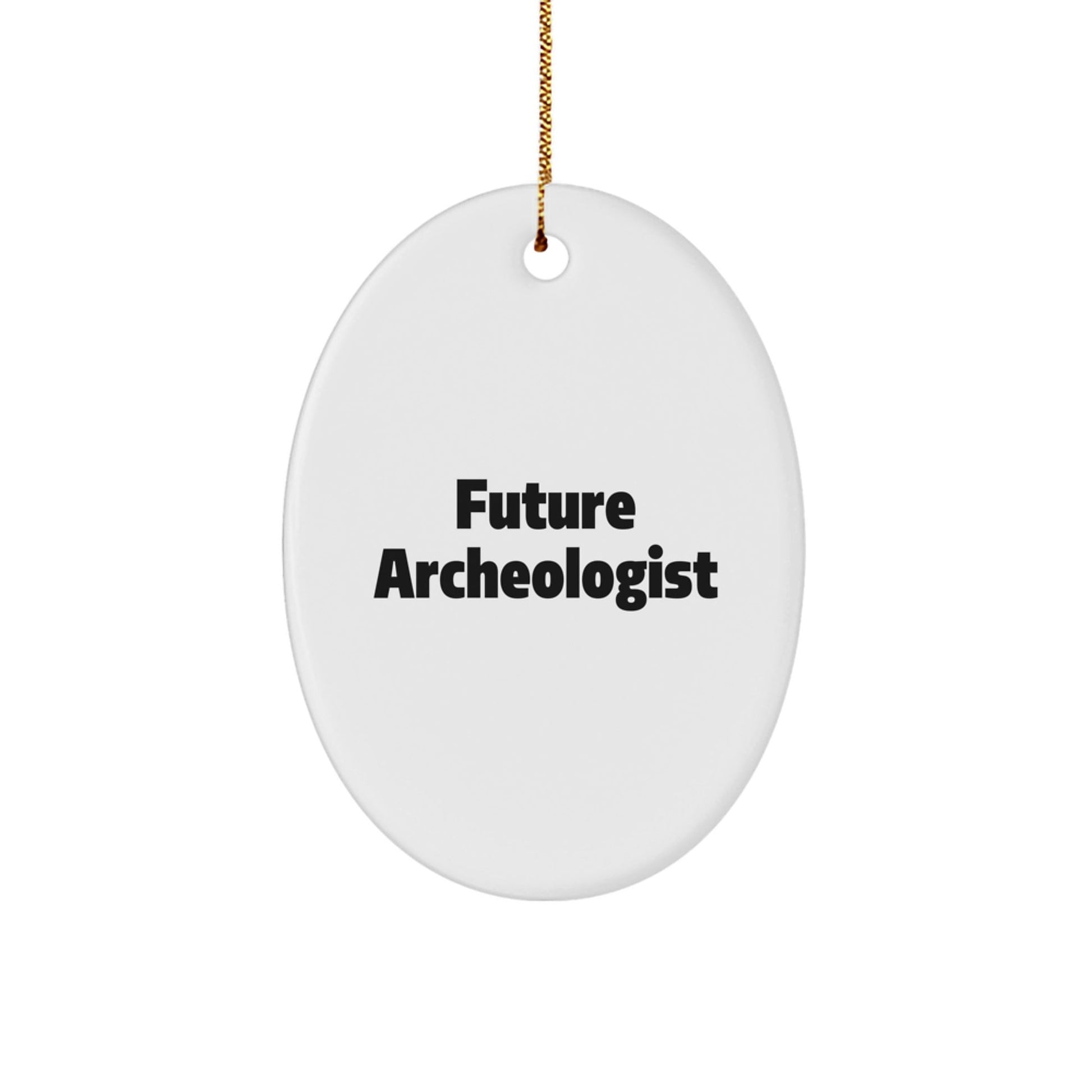 Funny Future Archeologist Oval Ornament, Gifts from Friends, Family to Archeologist Men, Women, Coworkers for Christmas Unique Gifts - The Buy Boom
