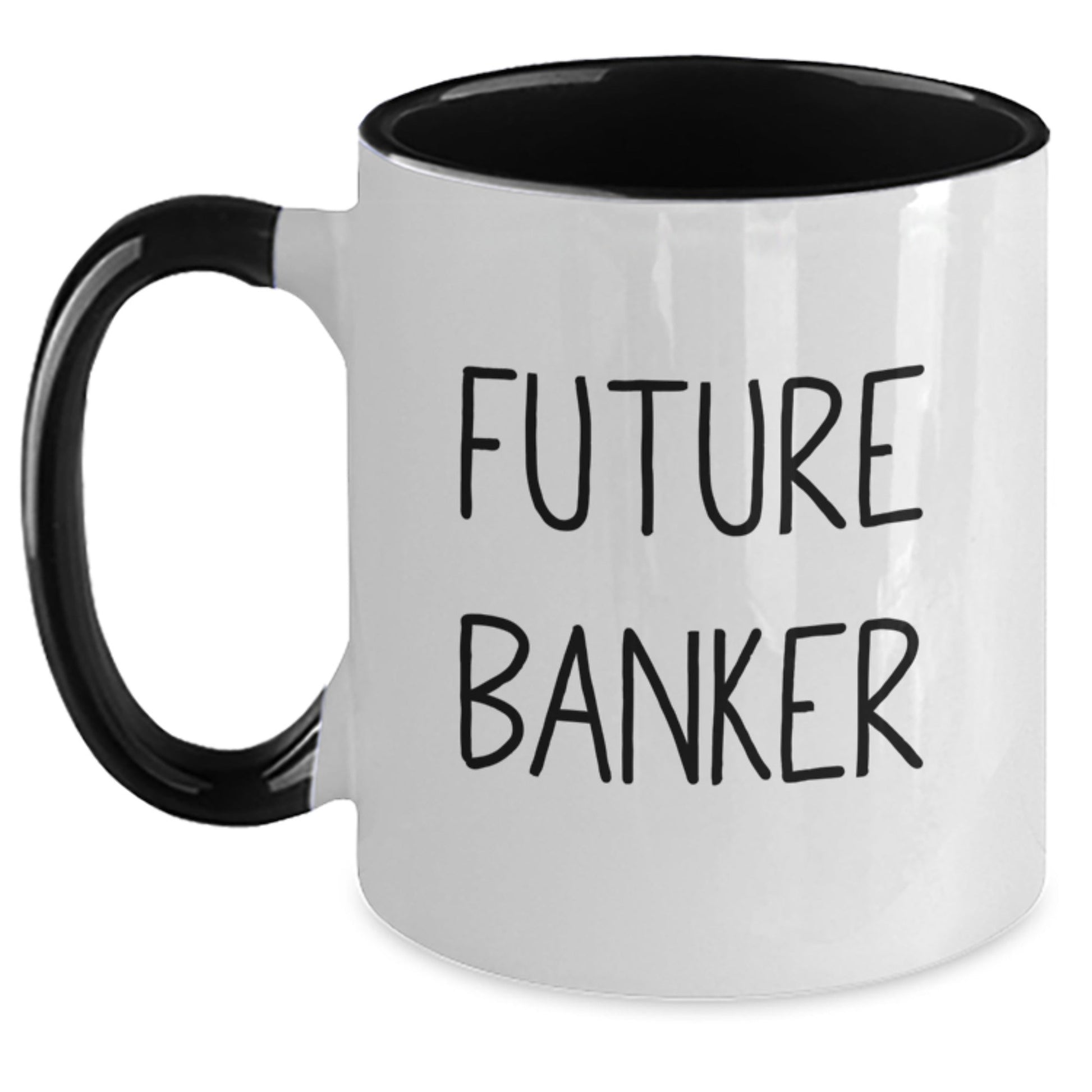 Funny Future Banker Gifts from Friends to Banker Men, Two Tone Coffee Mug, Christmas Unique Ideas - The Buy Boom
