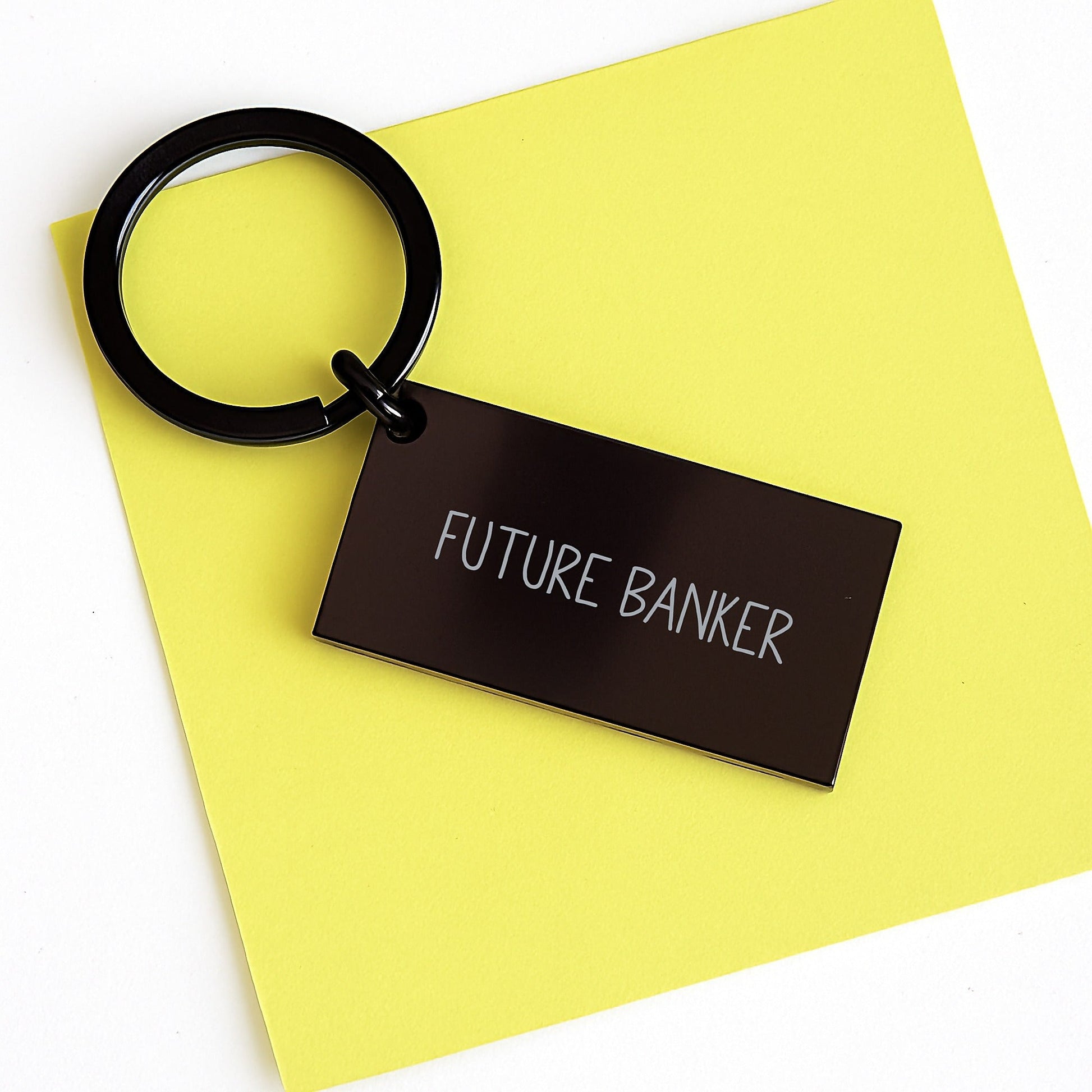 Funny Future Banker Keychain Gifts for Men from Family, Best Christmas Unique Keychain for Banker - The Buy Boom