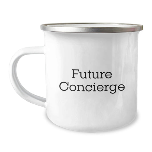 Funny Future Concierge Gifts from Men to Concierge for Christmas Camping Mug, Unique Concierge Gifts for Concierge with Inspirational Quote - The Buy Boom