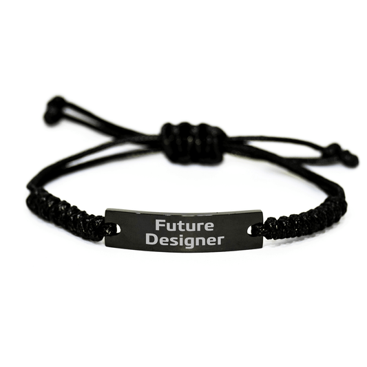 Funny Future Designer Rope Graduation Gifts for Friends from Designer, Adjustable Black Rope Bracelet, Inspirational Quote Gifts from Men to Women, Unique Gifts for Designer Lovers - The Buy Boom