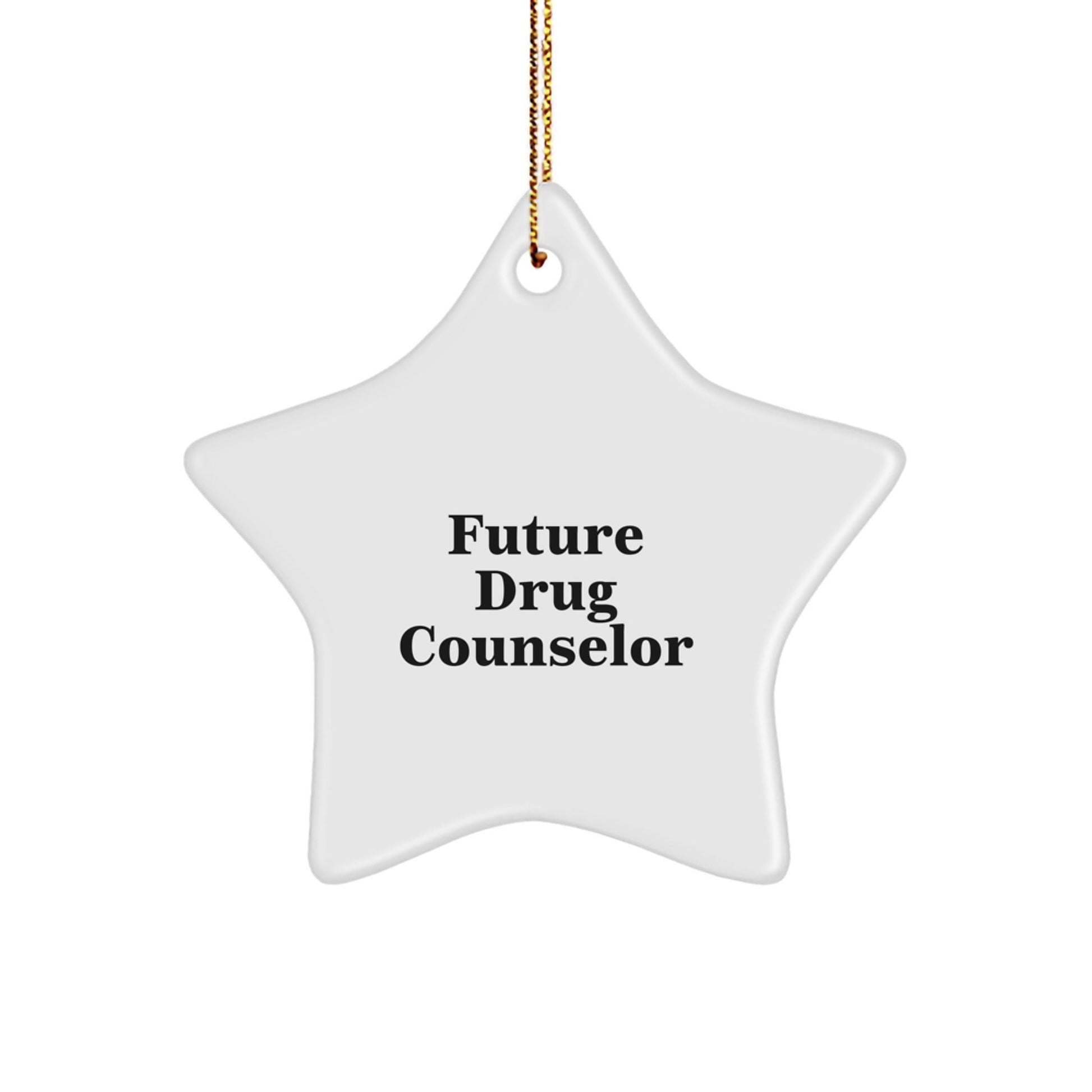 Funny Future Drug Counselor Gifts from Family, Christmas Unique Star Ornament for Drug Counselor, Star Shaped Decorations - The Buy Boom