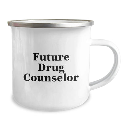Funny Future Drug Counselor Gifts from Family - Unique Christmas Unique Gifts for Men - Stainless Steel Camping Mug - The Buy Boom