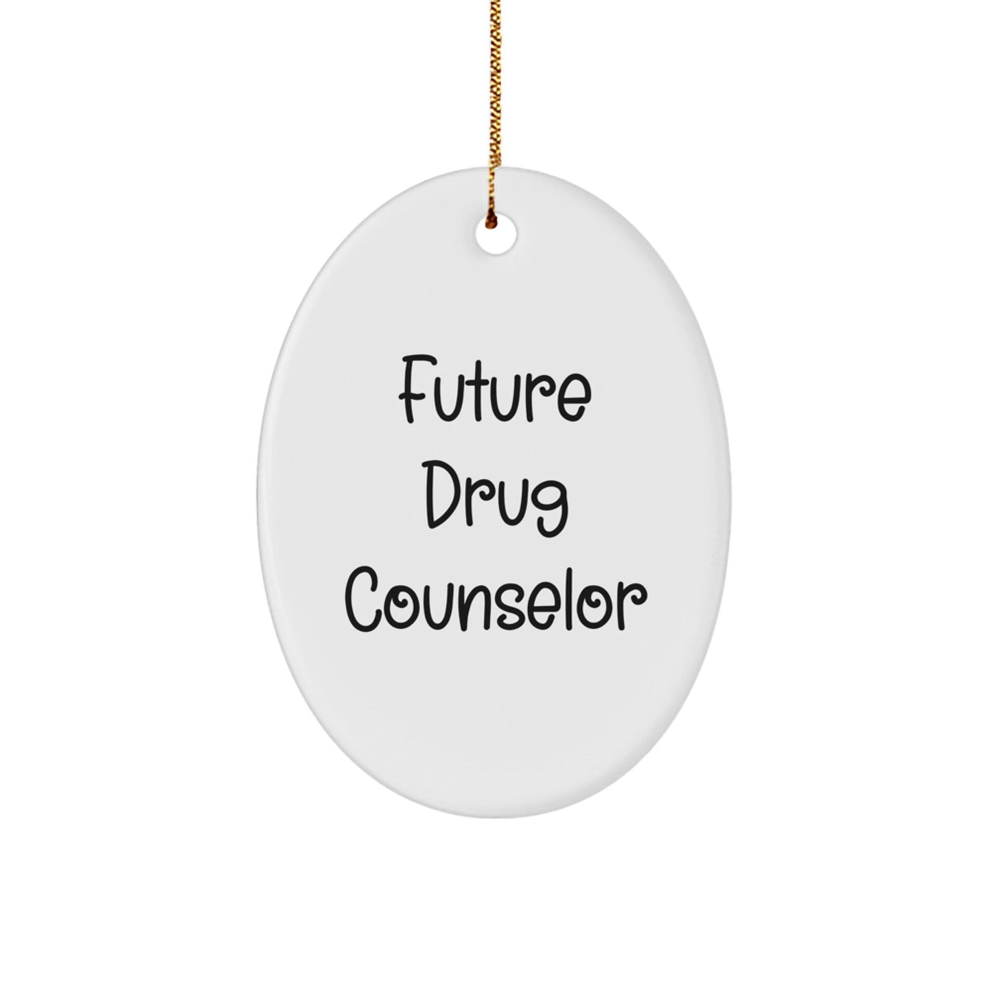 Funny Future Drug Counselor Oval Ornament Gifts from Friends and Family for Christmas Unique Presents - The Buy Boom