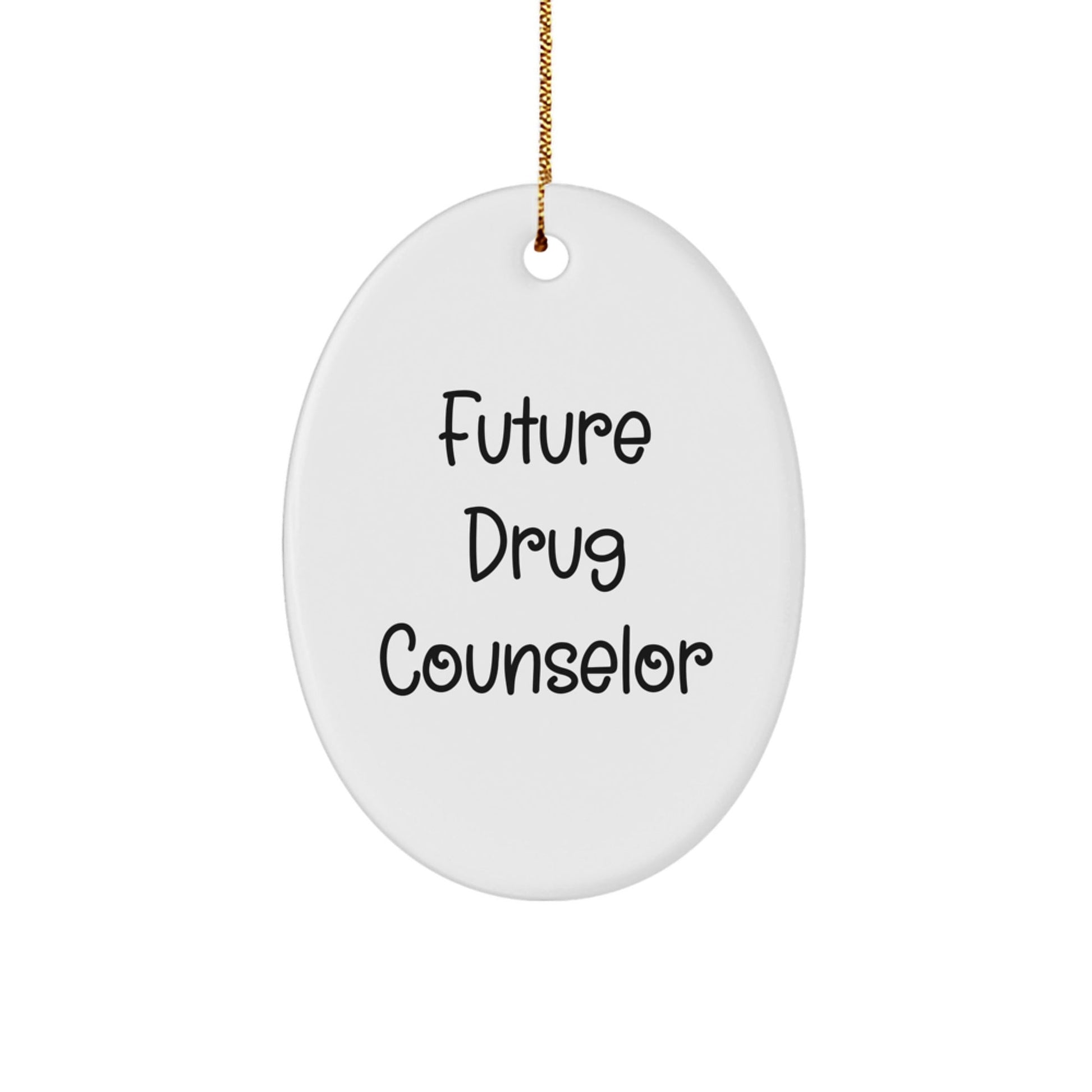 Funny Future Drug Counselor Oval Ornament Gifts from Friends and Family for Christmas Unique Presents - The Buy Boom
