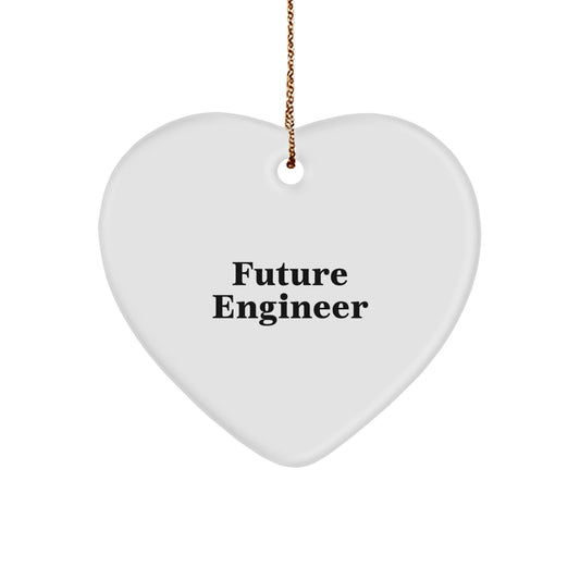 Funny Future Engineer Heart Ornament Gifts from Family for Engineer Friends - Christmas Unique Presents - The Buy Boom