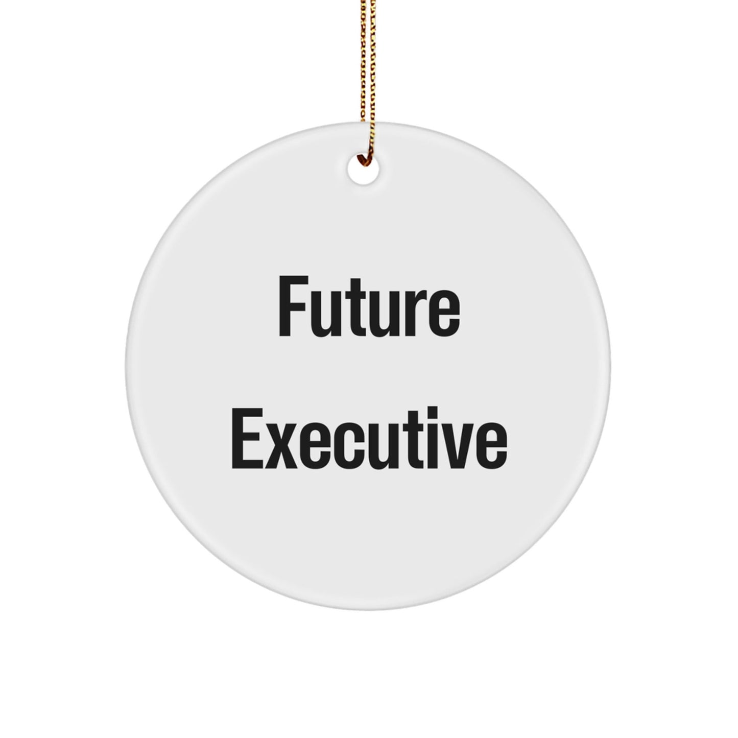Funny Future Executive Circle Ornament Gifts from Friends or Family, Christmas Unique Gifts, Executive Inspirational Quote Circle Shaped Decor - The Buy Boom