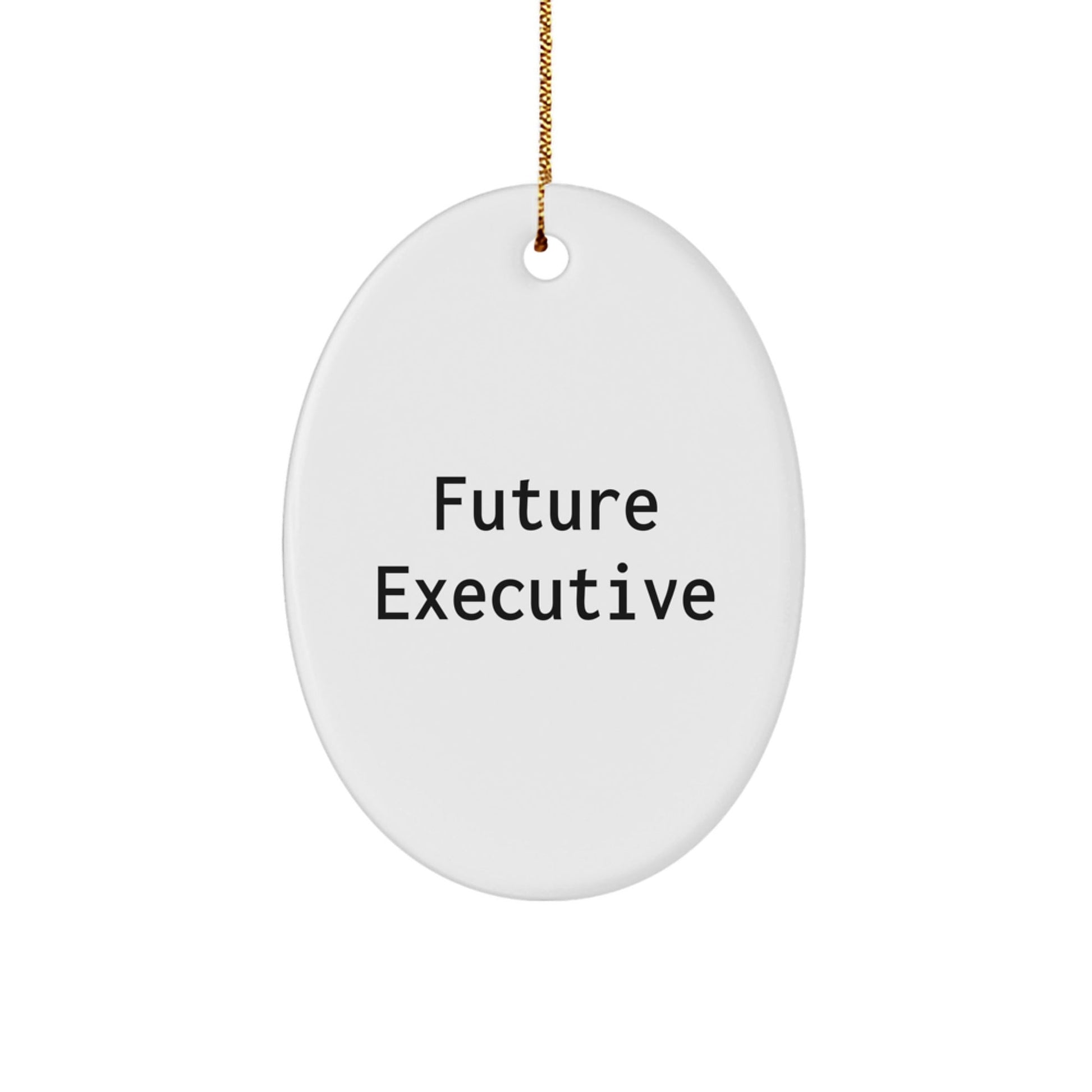 Funny Future Executive Gifts from Family, Oval Ornament for Men, Women, or Coworkers, Inspirational Christmas Unique Presents - The Buy Boom