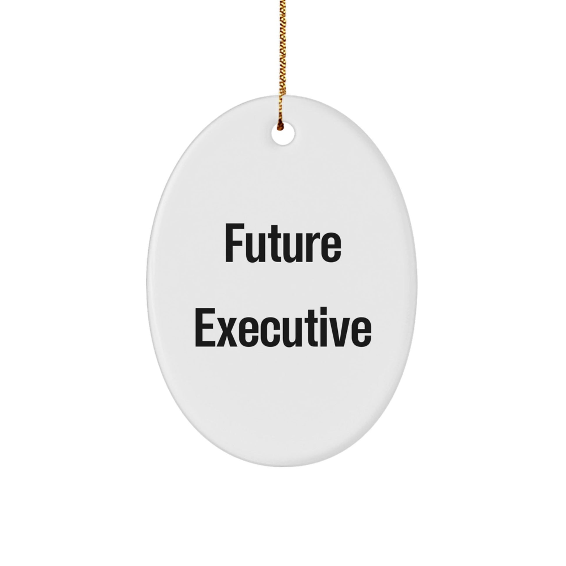 Funny Future Executive Oval Ornament, Gifts for Executive Men, Oval Shaped Christmas Unique Gifts from Men - The Buy Boom