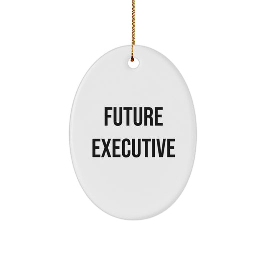 Funny Future Executive Oval Ornament Gifts from Men to Executive Friends, Christmas Unique Gifts, Oval Shaped Ornament for Office Desk - The Buy Boom
