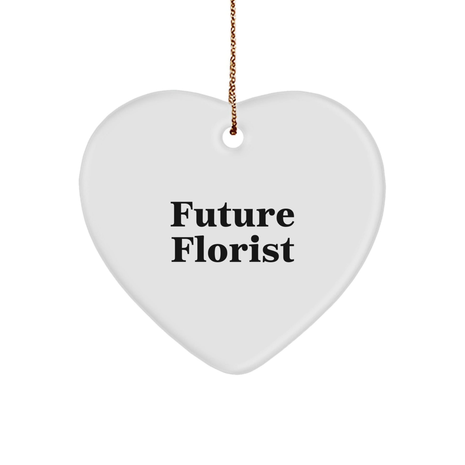 Funny Future Florist Gifts from Friends for Women Florist Christmas Unique Heart Ornament - The Buy Boom