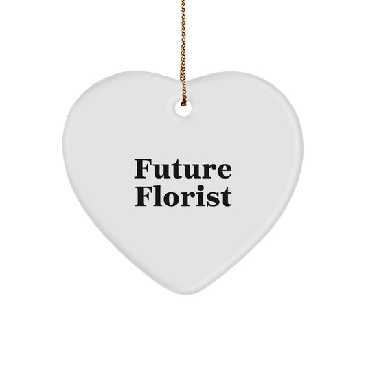 Funny Future Florist Gifts from Friends for Women Florist Christmas Unique Heart Ornament - The Buy Boom