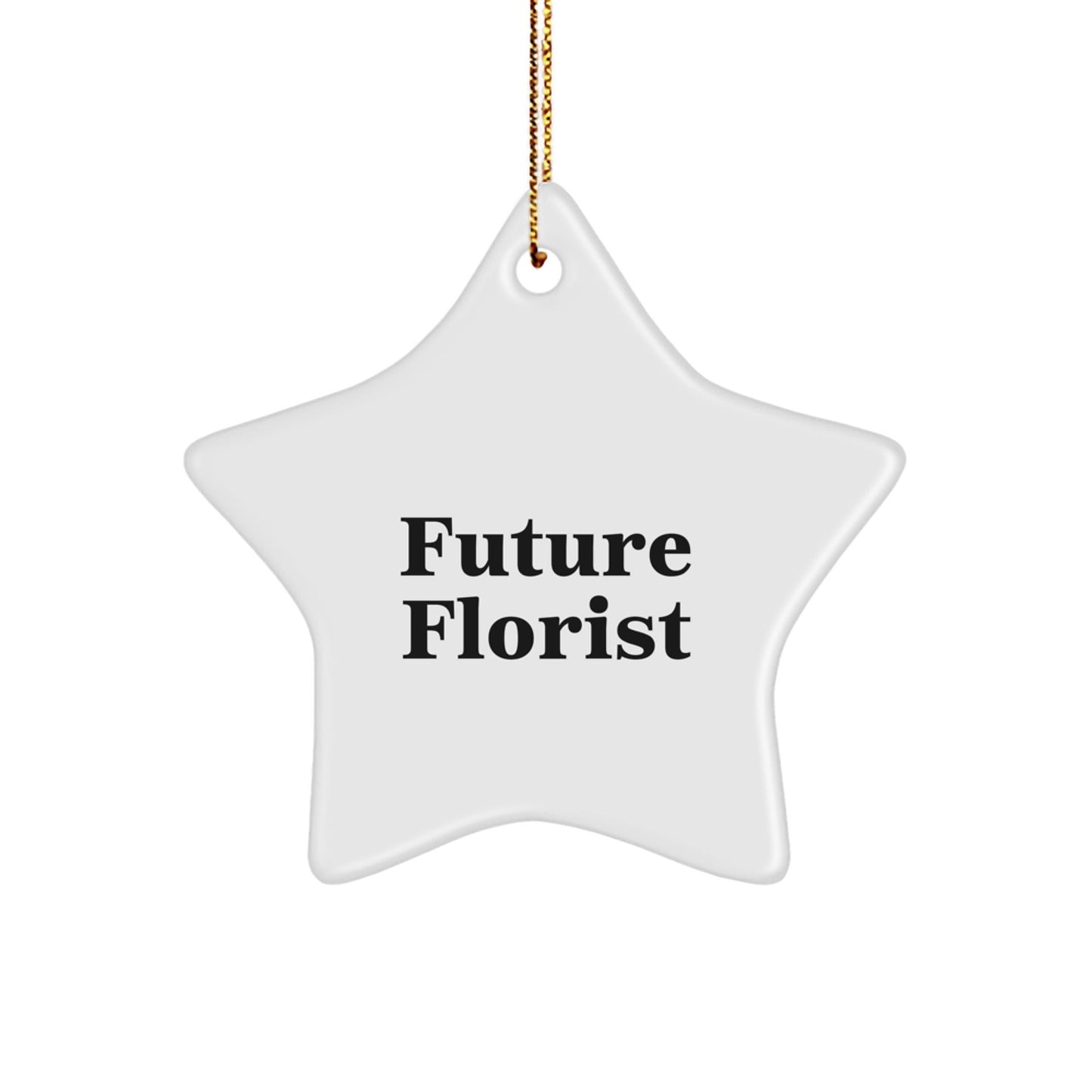 Funny Future Florist Gifts from Men for Women, Christmas Unique Star Ornament, Inspirational Quote for Florist - The Buy Boom