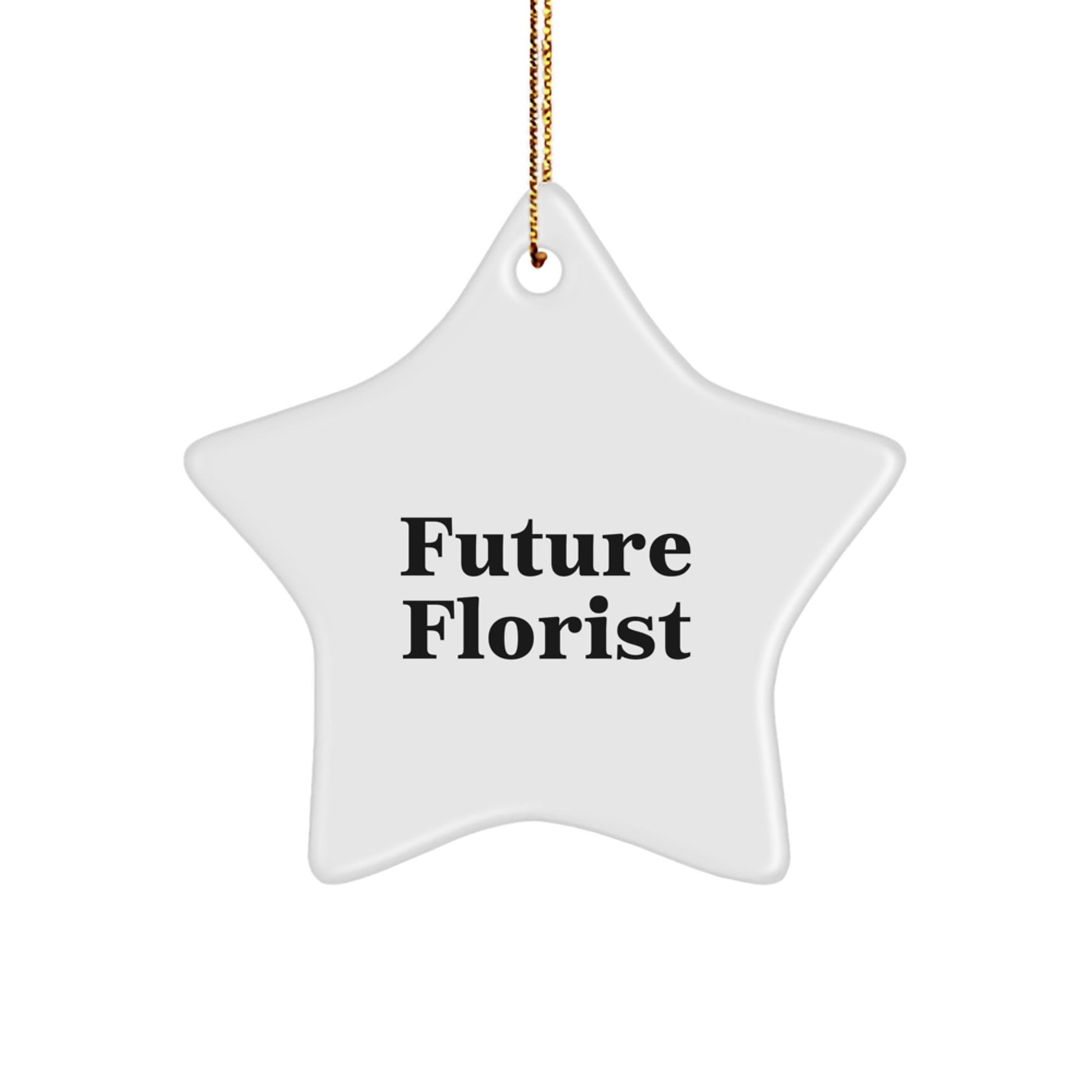 Funny Future Florist Gifts from Men for Women, Christmas Unique Star Ornament, Inspirational Quote for Florist - The Buy Boom