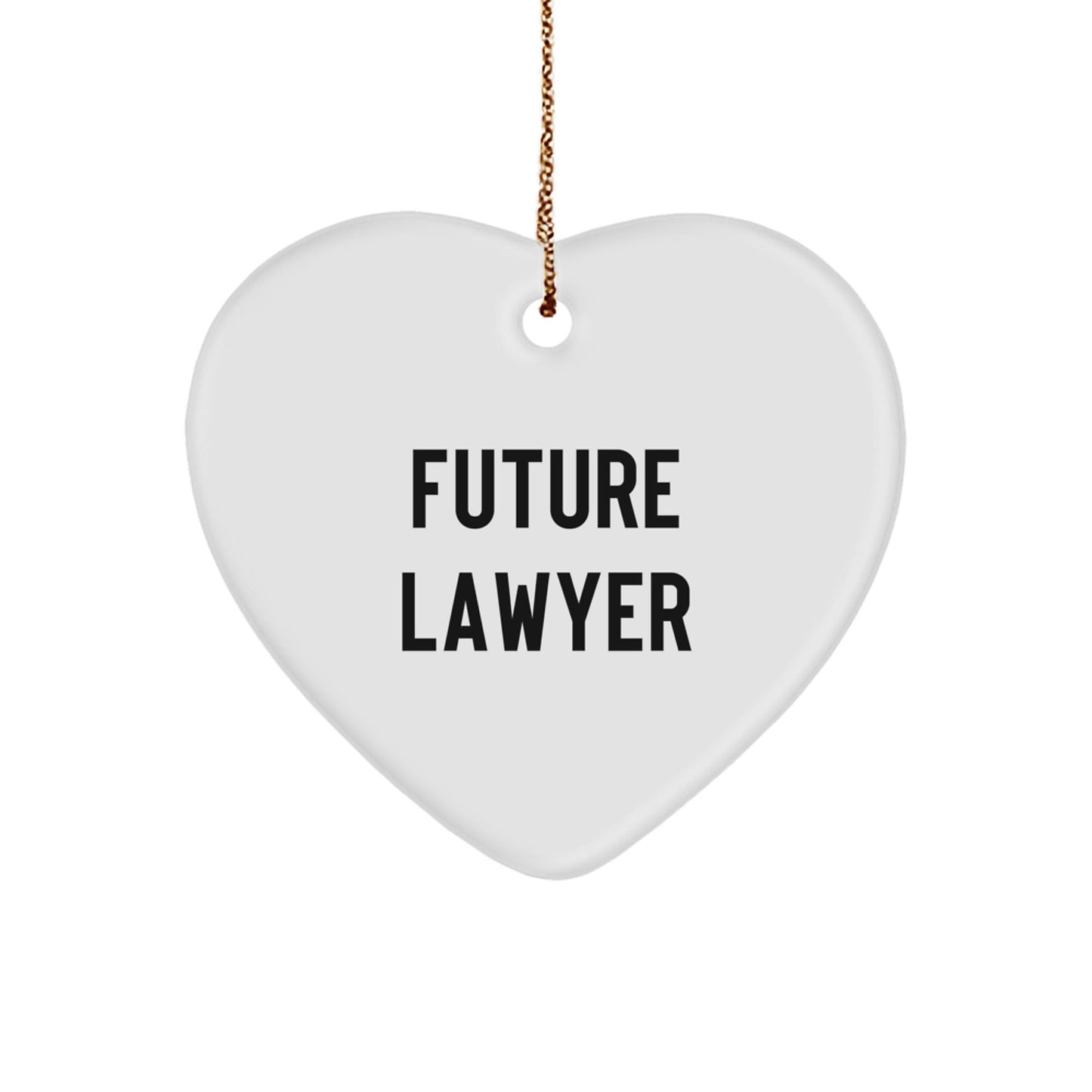 Funny Future Lawyer Quote Heart Ornament, Gifts from Family to Lawyer, Christmas Unique Gifts for Lawyer - The Buy Boom
