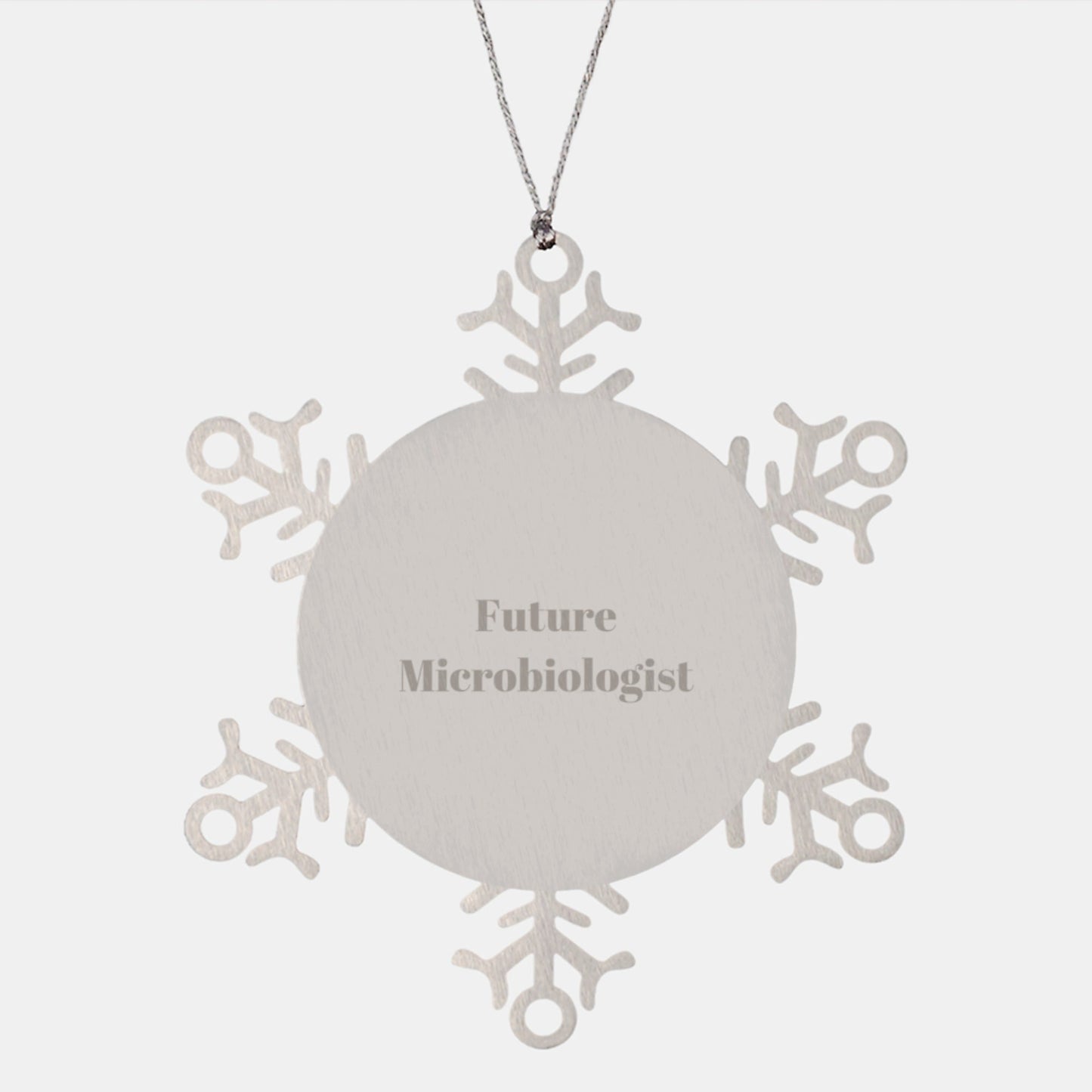 Funny Future Microbiologist Gifts from Friends to Family, Inspirational Snowflake Ornament for Christmas - The Buy Boom