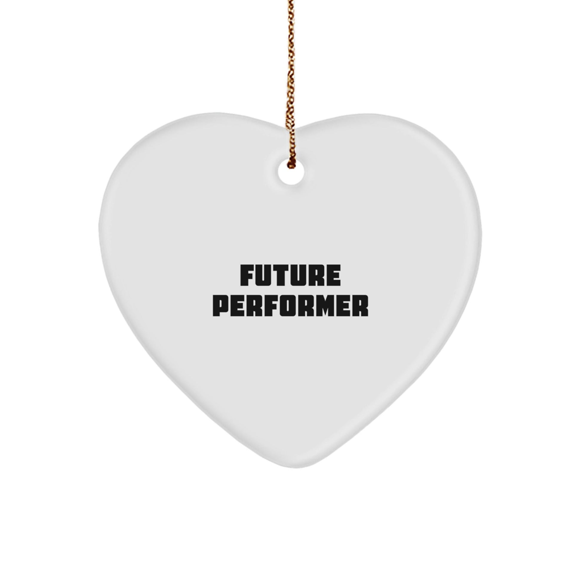 Funny Future Performer Heart Ornament, Gifts from Family for Future Performers, Christmas Unique Gifts - The Buy Boom