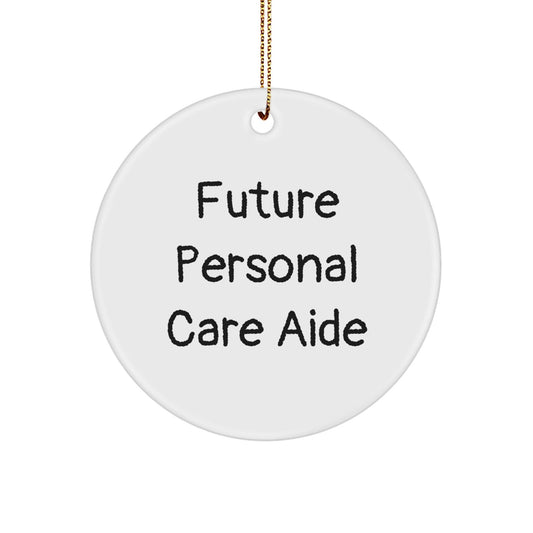 Funny Future Personal Care Aide Gifts from Men to Christmas Circle Ornament for Personal Care Aide - The Buy Boom