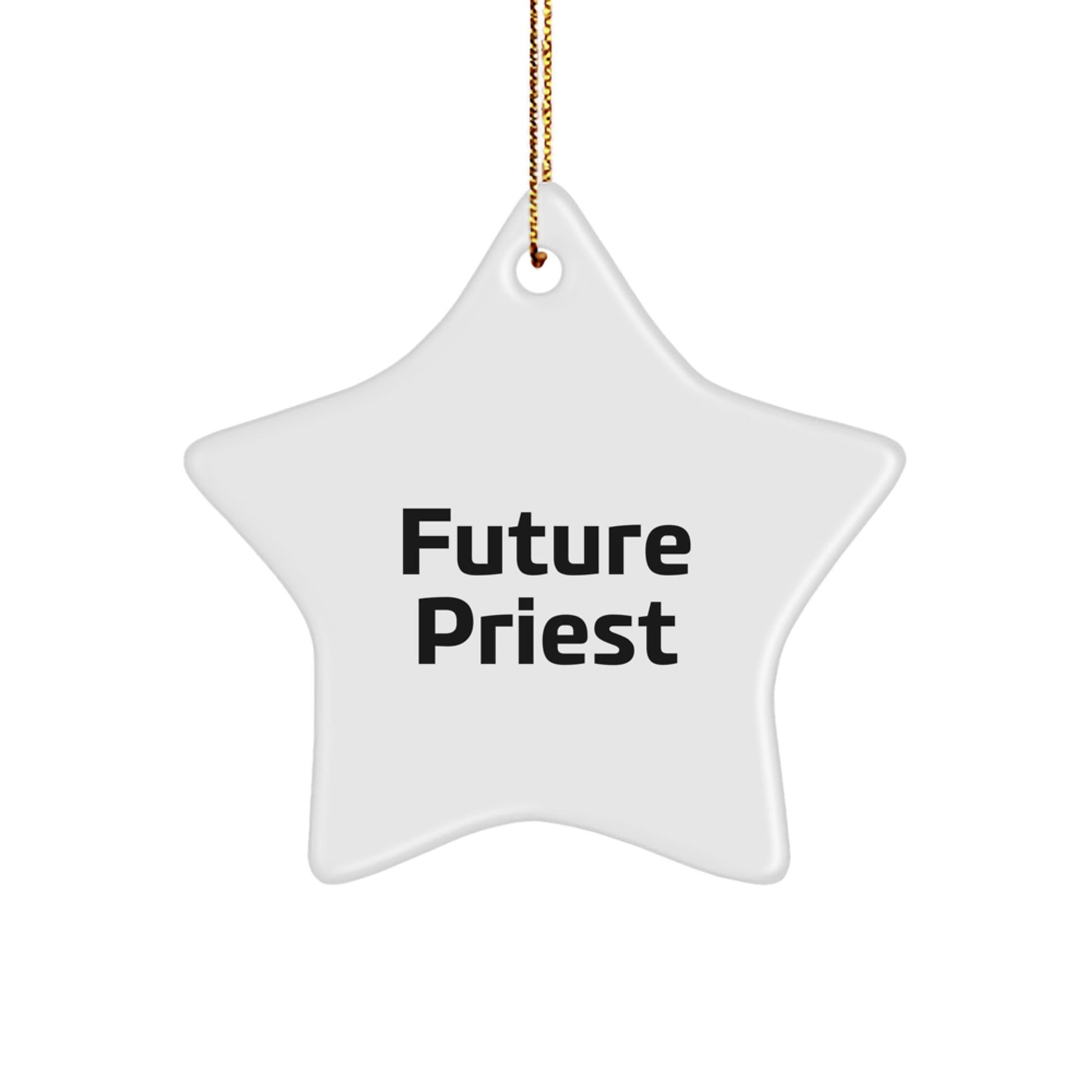 Funny Future Priest Gift Star Ornament for Men, Unique Priest Christmas Unique Gifts from Friends, Family, or Women - The Buy Boom