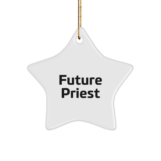 Funny Future Priest Gift Star Ornament for Men, Unique Priest Christmas Unique Gifts from Friends, Family, or Women - The Buy Boom