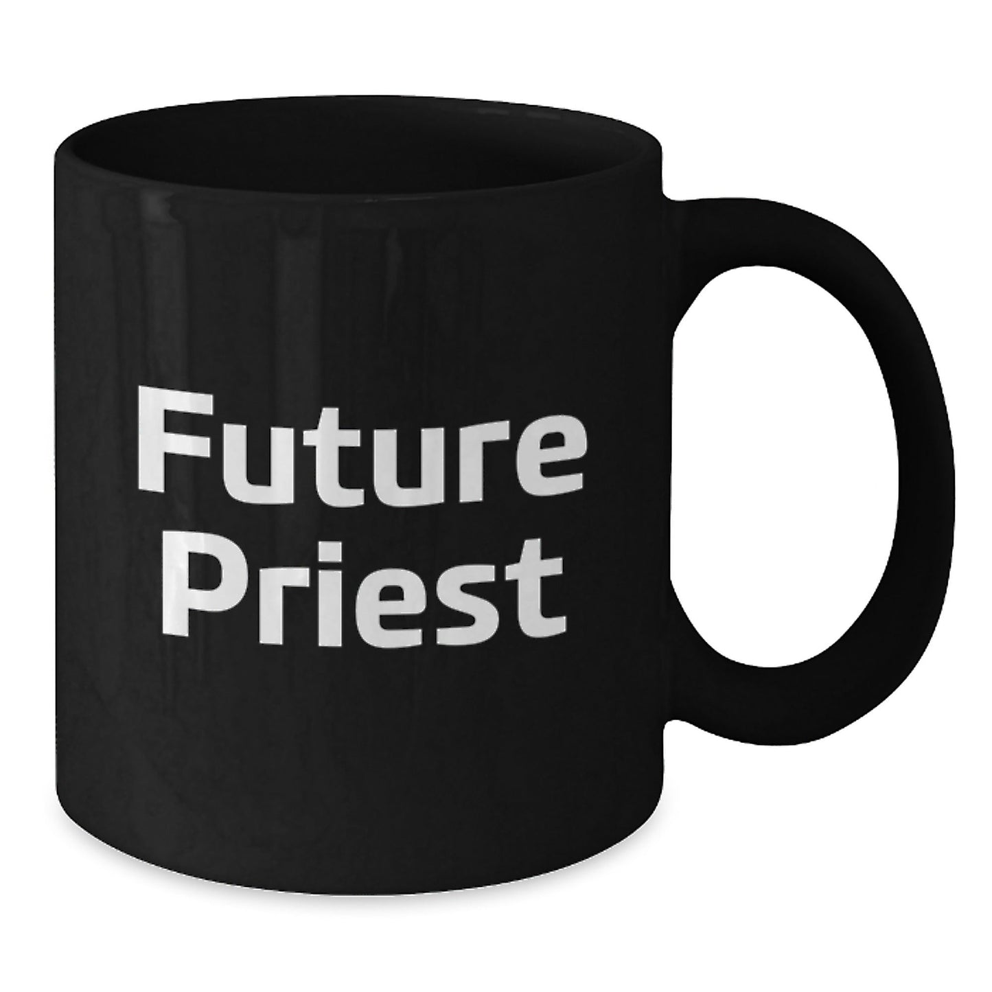 Funny Future Priest Gifts from Men for Men, Unique Black Coffee Mug, Christmas Unique Gifts - The Buy Boom