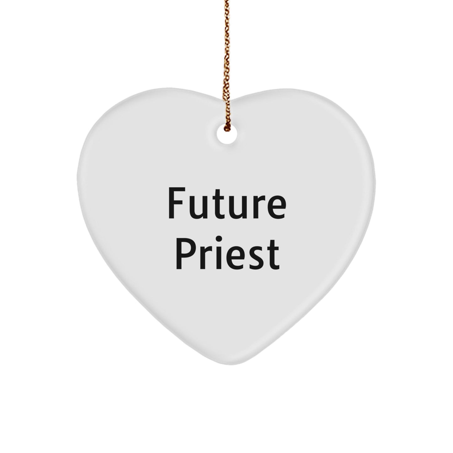 Funny Future Priest Gifts from Men to Priest Heart Ornament at Christmas - The Buy Boom