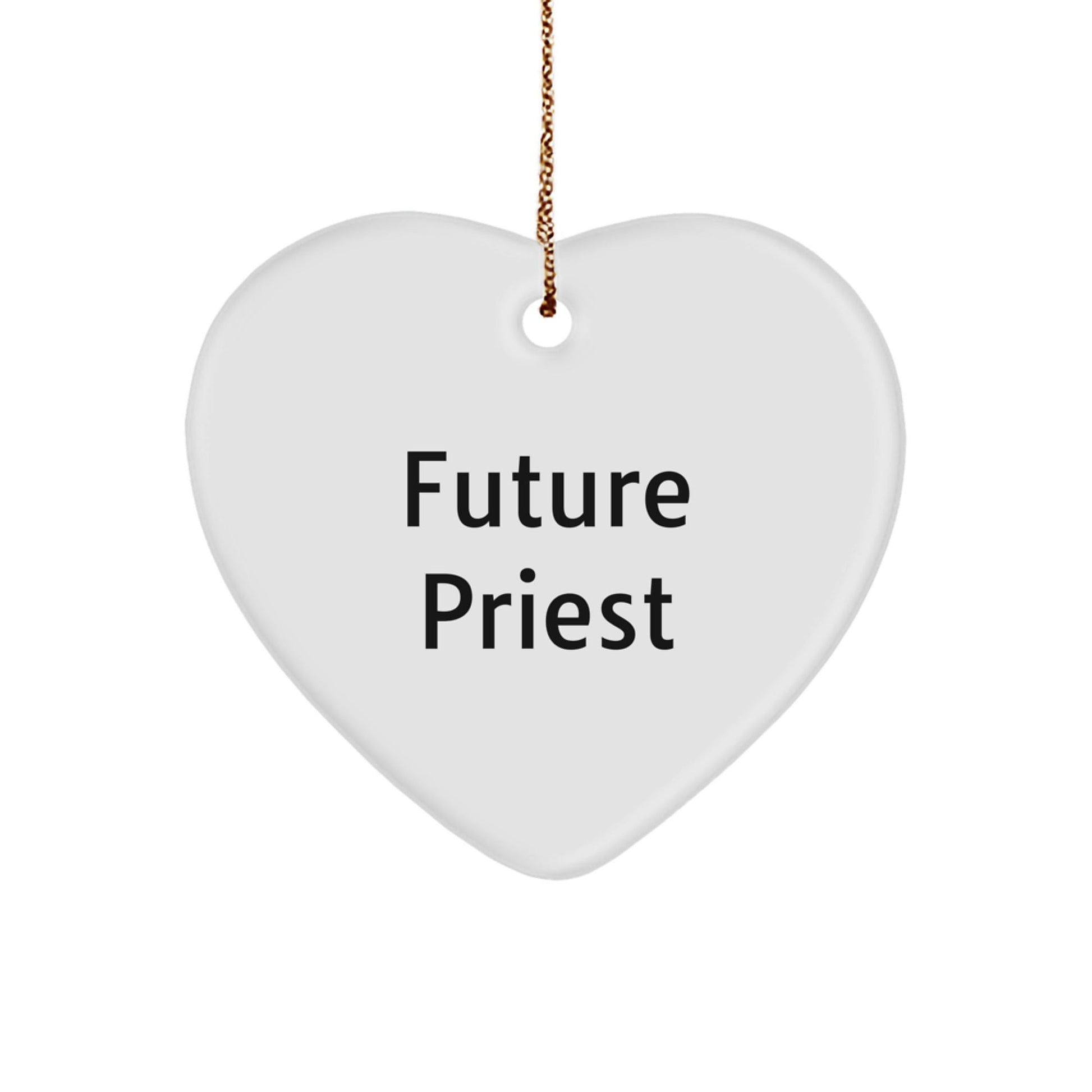 Funny Future Priest Gifts from Men to Priest Heart Ornament at Christmas - The Buy Boom