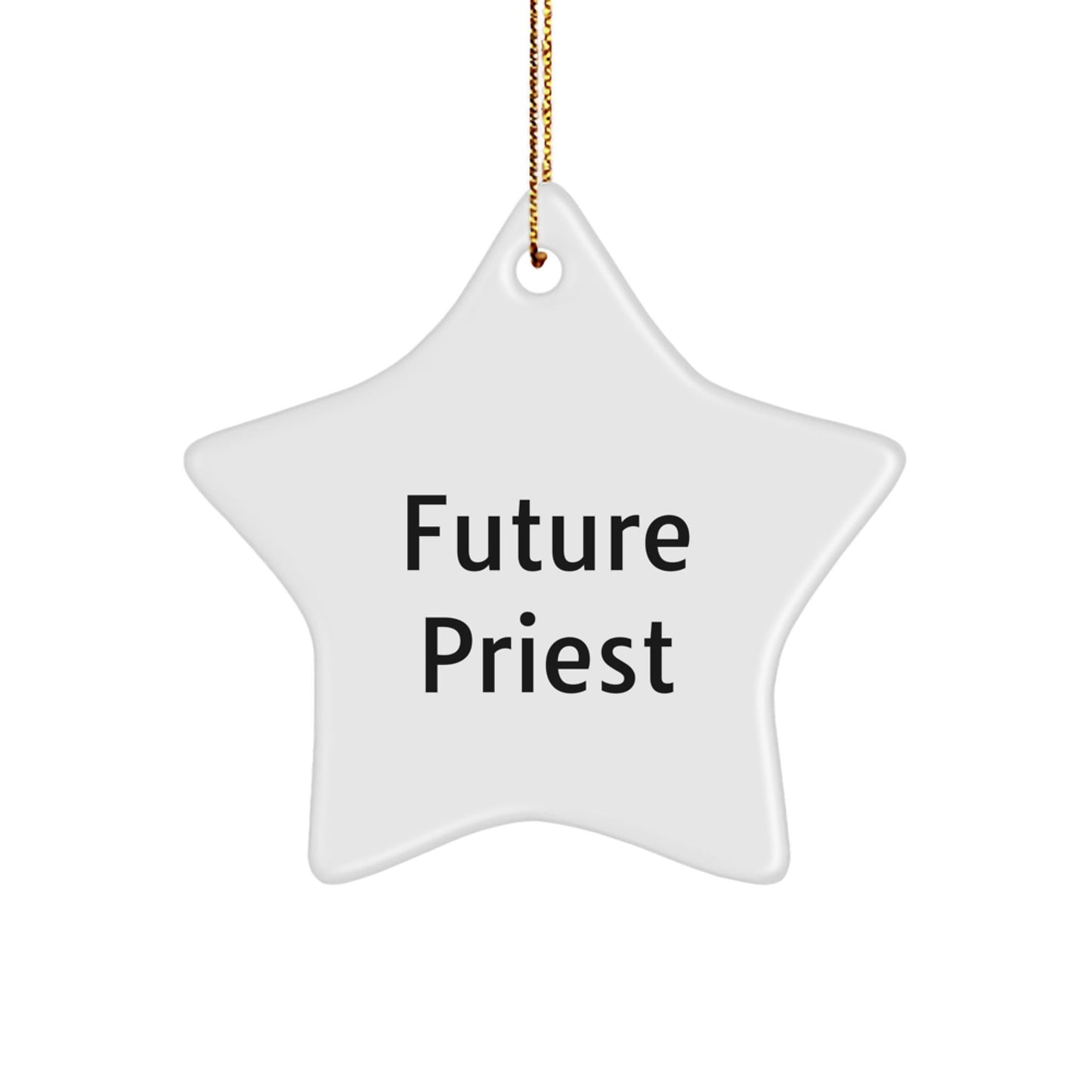 Funny Future Priest Quote Gifts from Family - Star Ornament for Priest Men - The Buy Boom