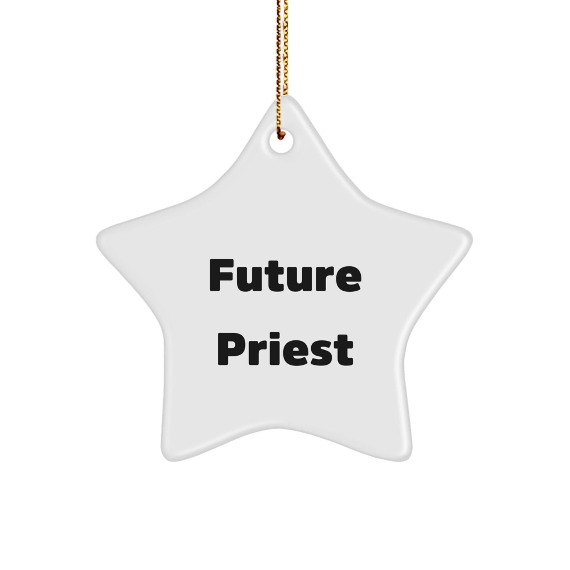 Funny Future Priest Star Ornament, Gifts from Friends for Men, Christmas Unique Gifts - The Buy Boom