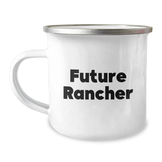 Funny Future Rancher Christmas Unique Gifts for Him, Gifts from Dad to Rancher, Camping Mug with Inspirational Quote - The Buy Boom
