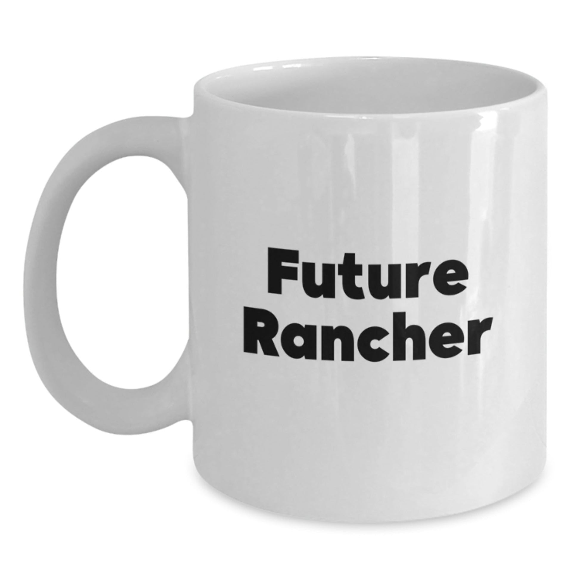 Funny Future Rancher Christmas White Coffee Mug Gifts from Family to Friends with Inspirational Quote - The Buy Boom