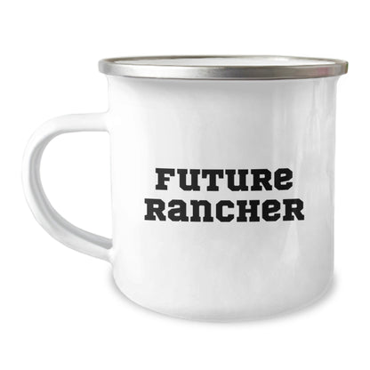 Funny Future Rancher Gifts for Men, Camping Mug - Perfect for Christmas Unique Gifts from Family to Friends - The Buy Boom