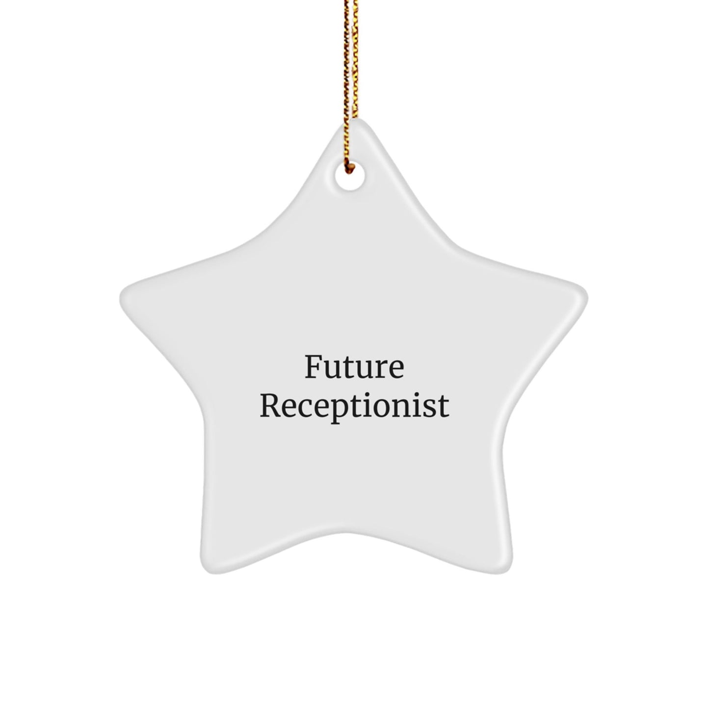Funny Future Receptionist Gifts from Family, Unique Star Ornament for Receptionist Friends, Cute Christmas Unique Gifts for Receptionist Coworkers - The Buy Boom