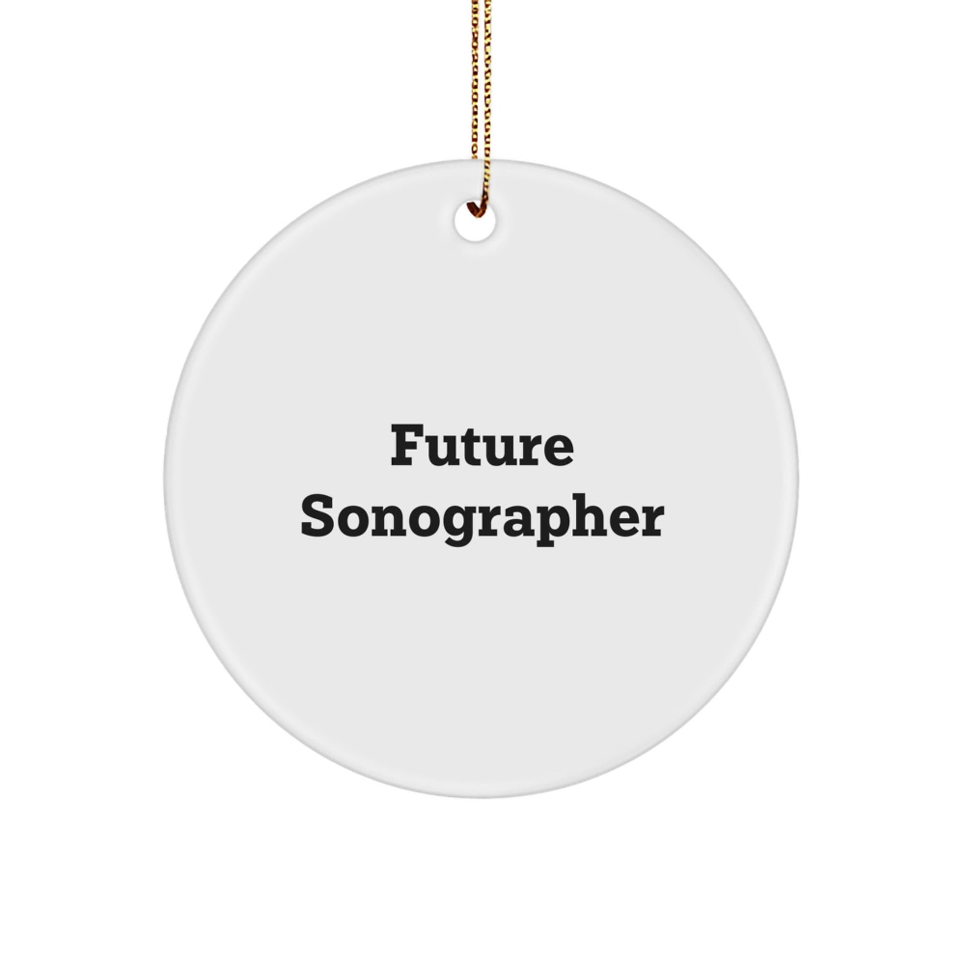 Funny Future Sonographer Quote Circle Ornament Gifts from Family for Christmas - The Buy Boom