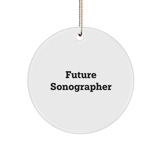 Funny Future Sonographer Quote Circle Ornament Gifts from Family for Christmas - The Buy Boom