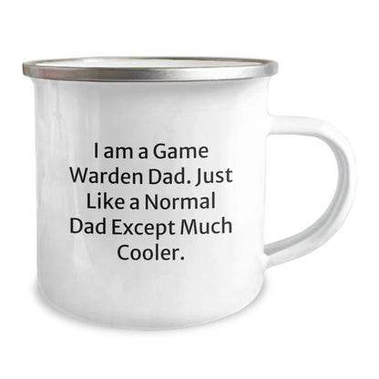 Funny Game Warden Dad Gifts from Men to Game Wardens on Birthday - I Am A Game Warden Dad. Just Like A Normal Dad Except Much Cooler. Camping Mug - The Buy Boom