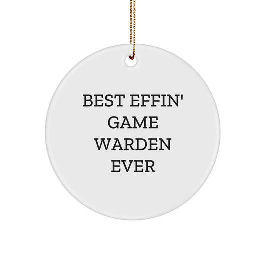 Funny Game Warden Gifts, Best Effin' Quotes for Game Wardens, Christmas Unique Ornaments for Game Warden Enthusiasts - The Buy Boom