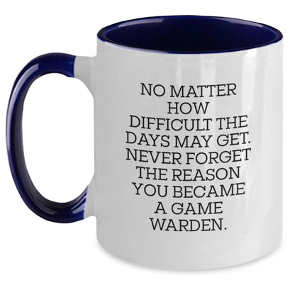 Funny Game Warden Gifts from Men - Two Tone Coffee Mug for Game Wardens, Unique Christmas Unique Gifts for Men, Friends, Coworkers, Family - Inspirational Mugs - The Buy Boom