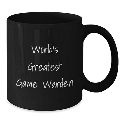 Funny Game Warden Gifts from Men - 'World's Greatest' Black Coffee Mug for Birthday Unique Gifts - The Buy Boom