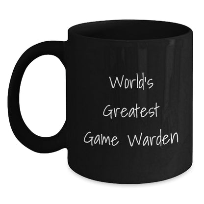 Funny Game Warden Gifts from Men - 'World's Greatest' Black Coffee Mug for Birthday Unique Gifts - The Buy Boom