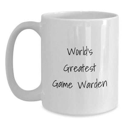 Funny Game Warden Gifts from Men, World's Greatest Game Warden Quote on White Coffee Mug, Birthday Unique Gifts for Game Wardens, Perfect for Coworkers, Family, and Friends - The Buy Boom