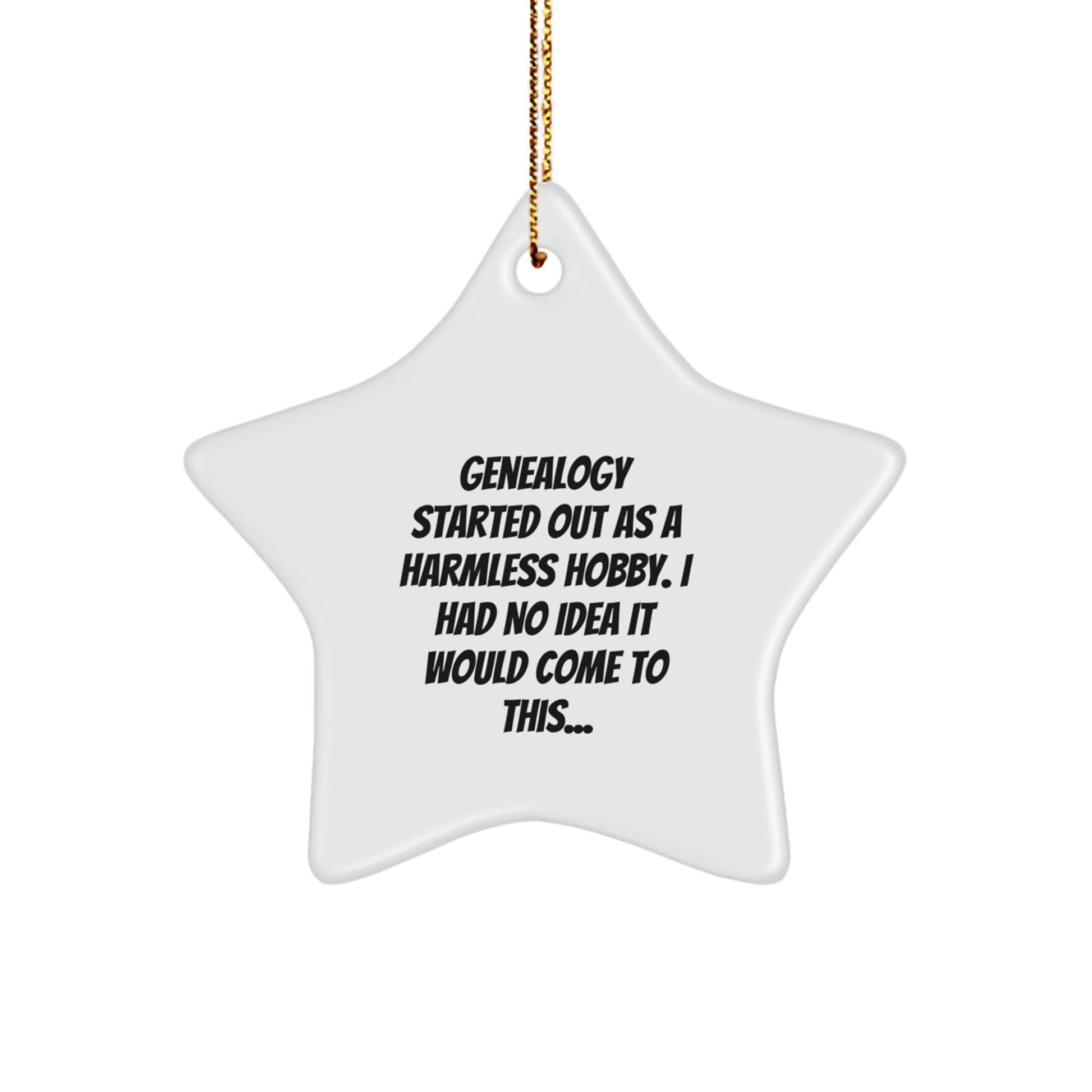 Funny Genealogy Gifts for Genealogy Enthusiasts, Christmas Unique Star Ornament, Gifts from Family for Christmas Decoration, Genealogy Star Ornament - A Harmless Hobby Turned Into a Great Gift - The Buy Boom