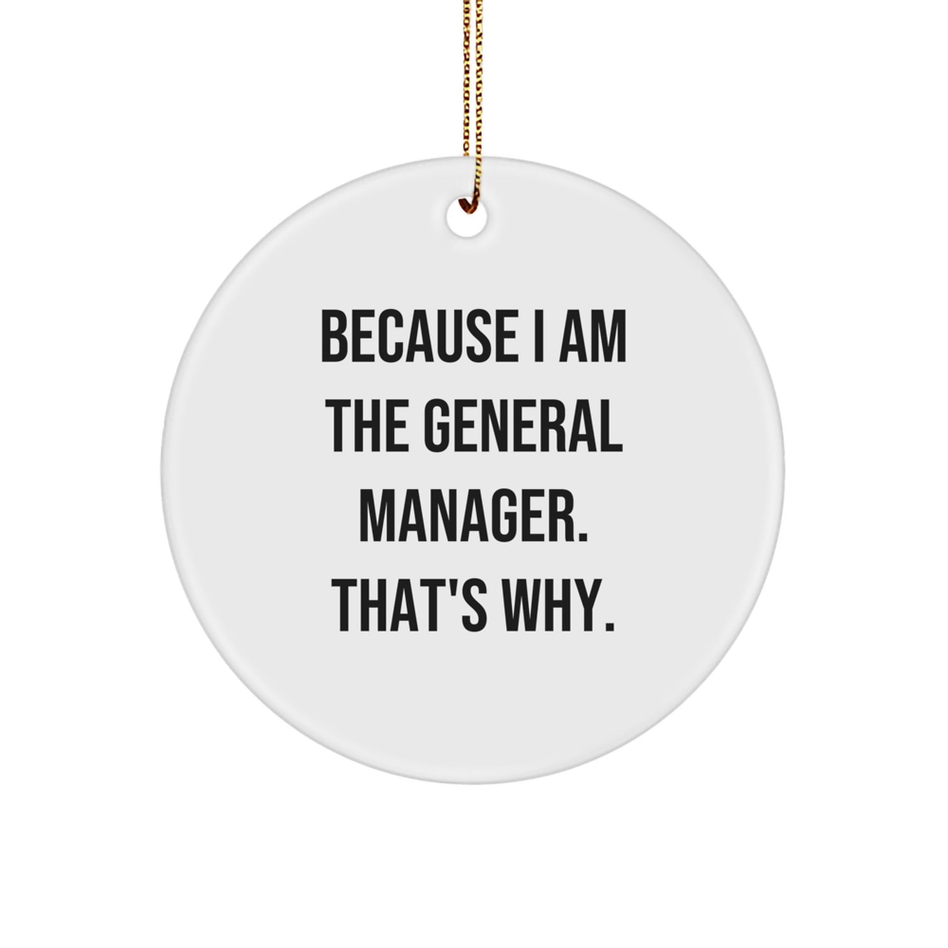 Funny General Manager Gifts from Friends Christmas Unique Circle Ornament for General Manager Men - The Buy Boom