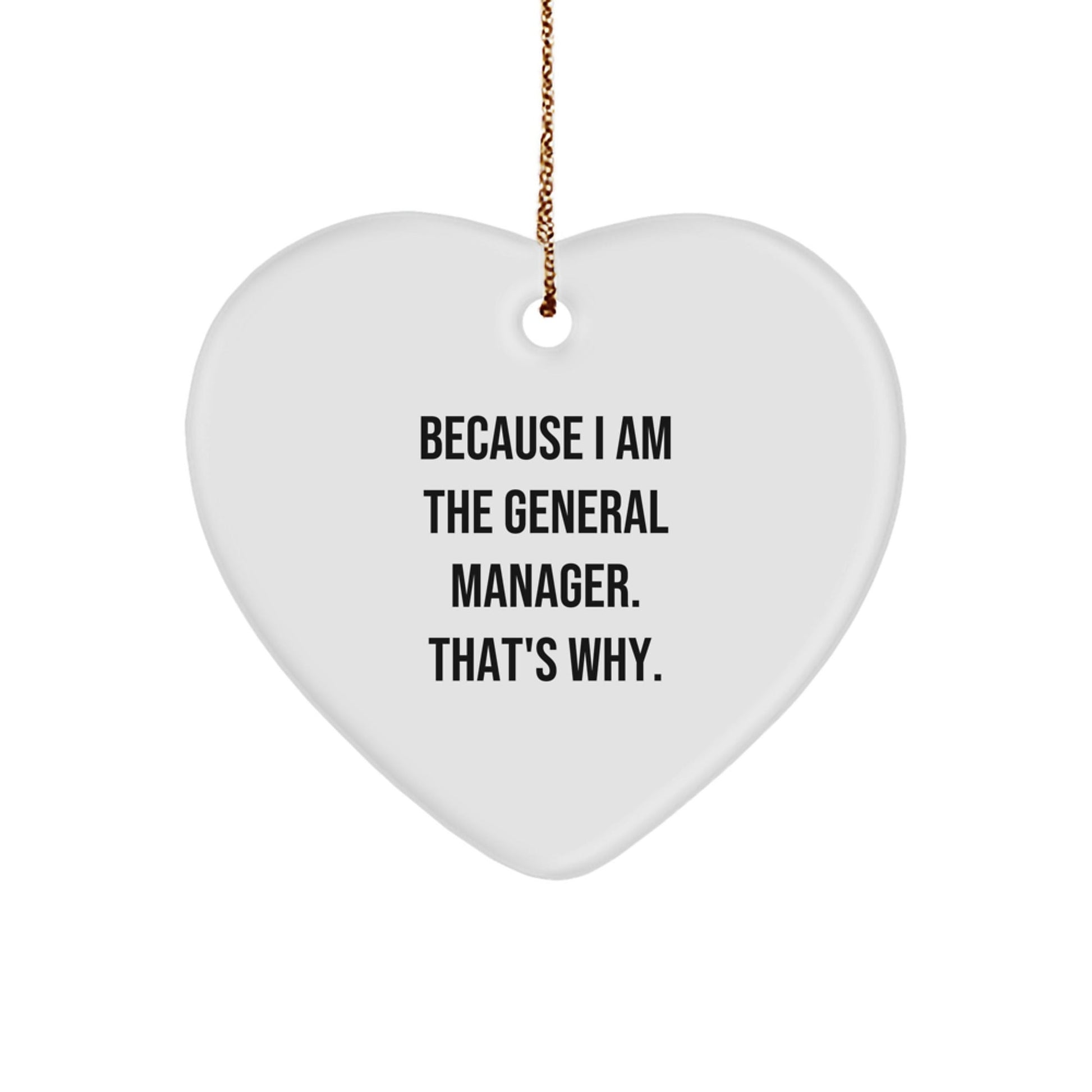 Funny General Manager Heart Ornament Gifts for Him from Family, Unique Christmas Unique Gifts for Boss, Cute Quote General Manager Decor - The Buy Boom