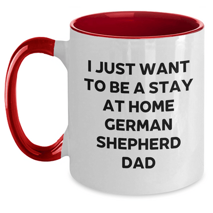 Funny German Shepherd Dog Dad Gifts from Men to German Shepherd Dog Lovers on Father's Day - Two Tone Coffee Mug - The Buy Boom