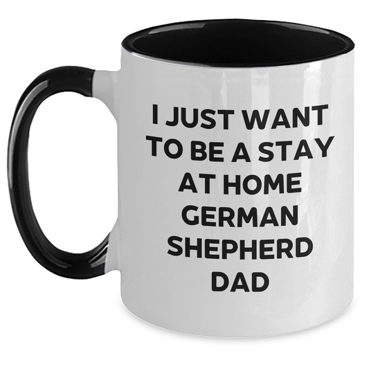 Funny German Shepherd Dog Dad Gifts from Men to German Shepherd Dog Lovers on Father's Day - Two Tone Coffee Mug - The Buy Boom