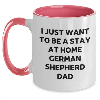 Funny German Shepherd Dog Dad Gifts from Men to German Shepherd Dog Lovers on Father's Day - Two Tone Coffee Mug - The Buy Boom