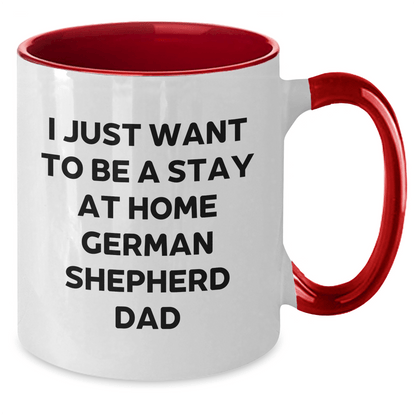 Funny German Shepherd Dog Dad Gifts from Men to German Shepherd Dog Lovers on Father's Day - Two Tone Coffee Mug - The Buy Boom