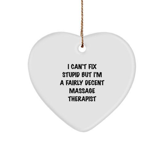 Funny Gift for Massage Therapist, Heart Ornament from Friends, Unique Christmas Unique Gifts for Him or Her - The Buy Boom